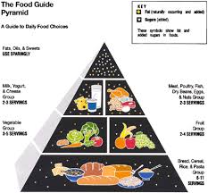 Translating nutrition advice into a colorful pyramid is great way to illustrate what a band of stairs running up the side of the pyramid, with a little stick figure chugging up it, served as a reminder of the importance of physical activity. Consumer Information Center The Food Guide Pyramid