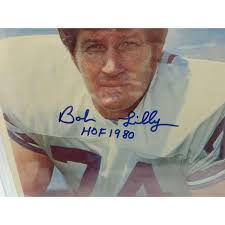 BOB LILLY SIGNED 1973 COWBOYS McDONALDs BGS BAS SLAB DALLAS COWBOYS