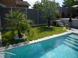 photos decoration de piscine rectangulaire 6 x 3 m plage et margelle en car decoration piscine amenagement jardin terrasse piscine piscine amenagement paysager
