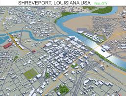 Shreveport is located in northwest louisiana. 3d Model Shreveport Louisiana Usa 40km Cgtrader