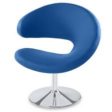 Shell Swivel Adjustable Height Occasional Chair Blue Want Additional Info Click On The Image Shell Chair Blue Occasional Chair Contemporary Lounge Chair