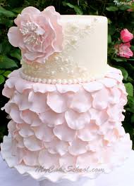 Elegant Fondant Petal Cake Tutorial With Ruffled Flower Petal Cake Cake Decorating Videos Cake