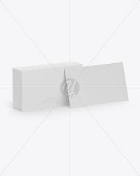 Download Paper Box Business Card Mockup In Stationery Mockups On Yellow Images Object Mockups PSD Mockup Templates