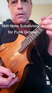 How we subdivide four beats into four 16th notes per, to make a funk groove.
