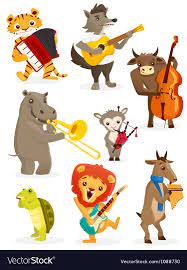 Musical animals Royalty Free Vector Image - VectorStock