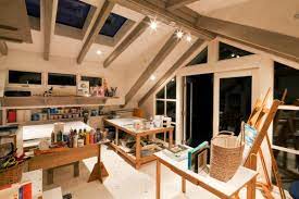 Garage art studio study design. 19 Artist S Studios And Workspace Interior Design Ideas