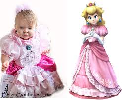 Costume Halloween Princess Peach Mario Brothers Baby Girl Etsy