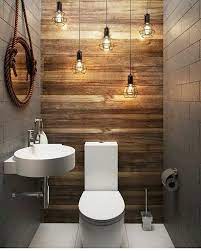 Half bathrooms are small, constrained areas, so creating clever ideas can be rather of an obstacle. Pin By Masadah Md Shah On Wc Bathroom Design Small Modern Farmhouse Bathroom Wooden Bathroom