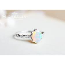 White Gold Opal Engagement Ring With Diamond 14k Or 18k Solid Gold 585 Liked On Poly Engagement Rings Opal Rose Gold Opal Ring Unique Engagement Rings