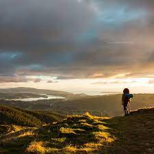 We had friends in the area come look at it and they all said it is the best mountain view cabin they. Tramper Looking At The View From The Mountain Top In Sunset Light Mountain Top Sunset Views Sunset