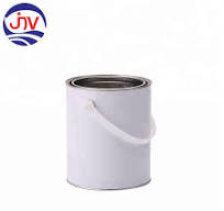 1 Gallon Round Shape Tinplate Metal Paint Tin Can With Ears ...