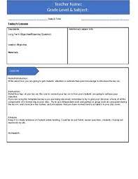 Detailed lesson plan (dlp) is a teacher's roadmap for a lesson. Editable Formal Lesson Plan Template By Twinklelightteacher Tpt