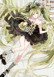 四つ葉のクローバーのミクちゃん カワイイアニメ イラスト アニメの女の子