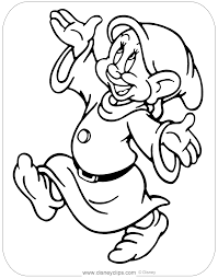 Happy dwarf coloring page | free printable coloring pages. Snow White And The Seven Dwarfs Coloring Pages 5 Disneyclips Com