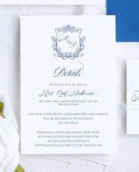 Blue Crest Monogram Wedding Invitation Blue Wedding Elegant Wedding Monogram Wedding Classic Wedding Invitation Botanical Crest Invite In 2021 Monogram Wedding Invitations Classic Wedding Invitations Monogram Wedding