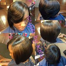 Quick Weave Bob Done By Kells A Chicago Hairstylist Want To See More Work Check Out My Like Page Http Quick Weave Bob Quick Weave Short Quick Weave Hairstyles