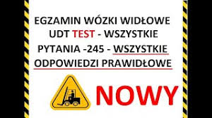 Egzamin Wozki Widlowe Test Udt Youtube