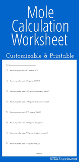 Mole Calculation Worksheet Teaching Chemistry Chemistry Lessons Chemistry Classroom