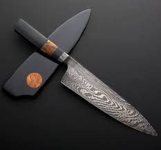 Micarta Damascus Chef 215mm Coutellerie Damas Et Ustensile Cuisine