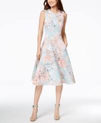 En focus studio floral dress. Calvin Klein Floral Print Scuba Fit Flare Dress Macys Com Fit Flare Dress Flare Dress Macy Dresses
