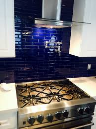 Loft Royal Blue 2x8 Polished Glass Tile Blue Kitchen Decor Blue Kitchen Walls Blue Backsplash Kitchen