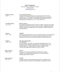 resume sample  tv producer blog