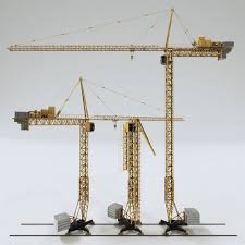 Tower Crane Pbr Shader 3d Model Max Obj Fbx Tower Crane 3d Model