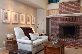 White is the most popular color for painting brick fireplaces, but the following steps are applicable for any color. The Best Tan Paint Colour To Go With Red Toned Brick Fireplace Sherwin Williams Agreeable Gray Brick Living Room Red Brick Fireplaces Painted Brick Fireplaces