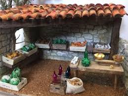 Etable De La Natalite Avec Une Partie En Ruine Grange Et Son Puit Grande Ferme Creche De Noel Creche Bricolage Creche De Noel