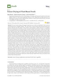 Maybe you would like to learn more about one of these? Pdf Freeze Drying Of Plant Based Foods