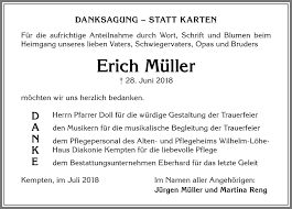 Fügen sie ein foto hinzu. Traueranzeigen Von Erich Muller Trauer Im Allgaeu De