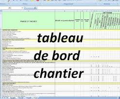 Exemple De Tableau De Bord Chantier Genie Civil Tableau De Bord Exemple Devis Chantier
