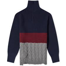 Maybe you would like to learn more about one of these? Balenciaga High Neck Knit Navy Burgundy Grey End