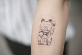 Dragon On Instagram L U C K Y Lucky Cat Tattoo Cat Eye Tattoos Cat Tattoo
