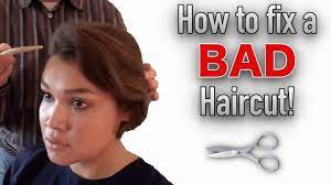These hair pros and youtubers share simple tricks for cutting bangs, layers, short bobs, and more. How To Fix A Bad Haircut Fixing Bad Short Haircut Morrocco Method Youtube