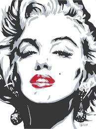 Black And White Famous Portrait Paintings Google Search Art Marilyn Monroe Peinture Noir Et Blanc Peinture Visage