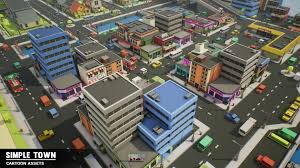 Birds Eye View Of A House Cartoon Simple Town Cartoon City Assets City Cartoon Rubbish Truck Urban City
