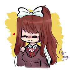 Red monika by alonsoespinoza on deviantart. A Little Bit Of Monika By Plufffox On Deviantart Ddlc