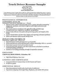 Truck Driver Resume Sample Resume Companion Resume Examples Driver Job Resume