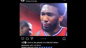 The king of nba twitter joel embiid prayed for better health throughout foot injury rehab embiid asked god and adidas to protect his feet so he could return to the court. Feud Between Karl Anthony Towns Joel Embiid Gets Nasty On Social Media Bring Me The News