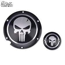 Sepeda Motor Hitam Tengkorak Derby Penghitung Waktu Sarung Dompet Timing Sarung Untuk Harley Davidson Sportster Iron Xl 883 1200 72 48 2004 2017 Timing Cover Timer Covercover Clutch Aliexpress
