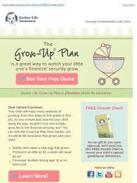 Gerber Life Insurance Here Is A Complimentary Growth Chart