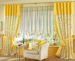stylish yellow kitchen curtains