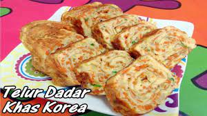 Cara Membuat Telur Dadar Gulung Khas Korea Gyeran Mari Youtube Resep Tahu Memasak Makanan