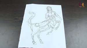 Centaur Sketching In 3 Mins How To Draw Mythical Centaur Drawing For Kids Youtube