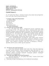Contoh soal myob perusahaan jasa. Contoh Kasus Manajemen Operasi