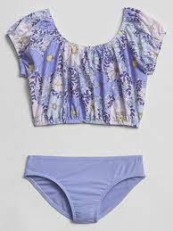Gap Girls Puff Sleeve Swim Two Piece Xs Regular Swimsuit Inspiration Cute Outfits For Kids Girls Bathing Suits
