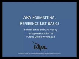 Purdue Owl Apa Formatting Reference List Basics A Video About Apa Citation Style A Video Apa Formatting Academic Essay Writing College Writing
