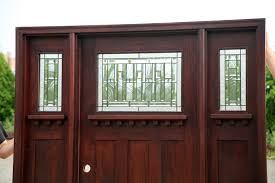Craftsman 6 lite clear alder front entry door with (2) sidelights & transom. Craftsman Doors Craftsman Style Doors With Sidelights