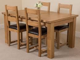 Create a dining room that's ready for every occasion. Seattle Extending Oak Dining Table With 4 Brown Lincoln Dining Chairs
